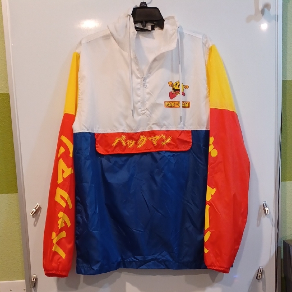 Pac-Man Lg Graphic Color Block Windbreaker Jacket
